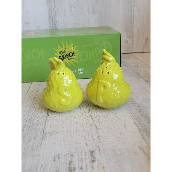 Dept 56 6010968 Grinch salt pepper shaker Enesco xmas set - Picture 5 of 6